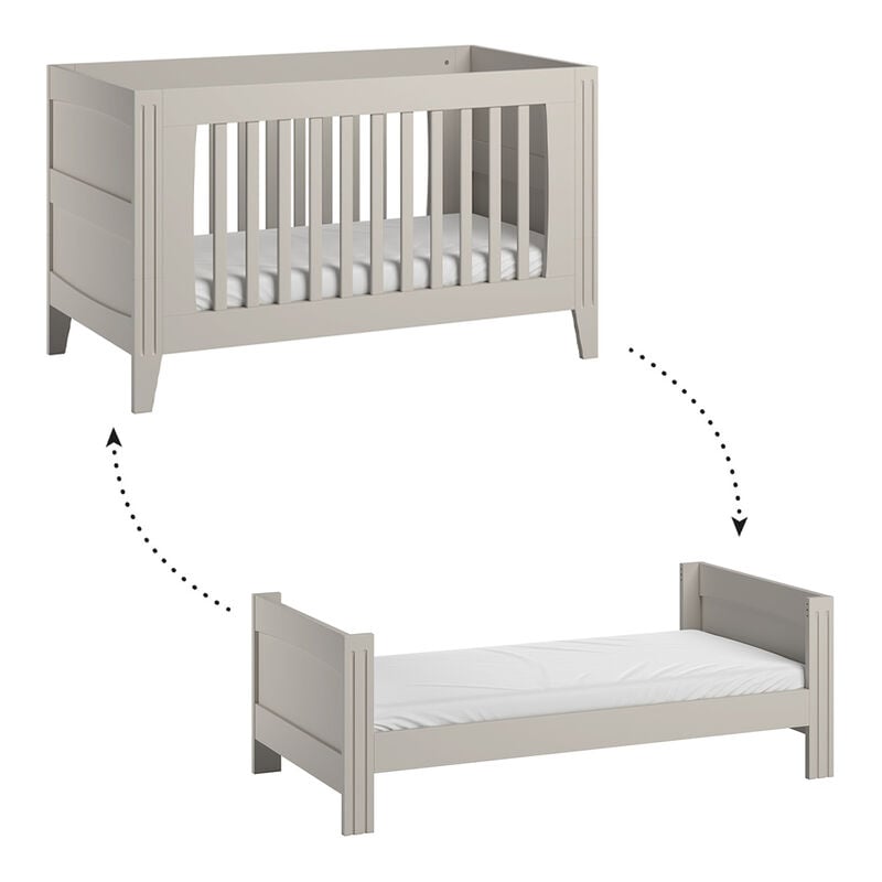 Lit évolutif 70x140 sommier inclus VOX Milenne Cachemire