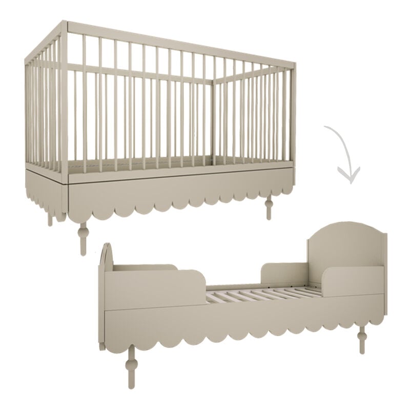 Lit évolutif 70x140 Wood Luck Babushka Olive