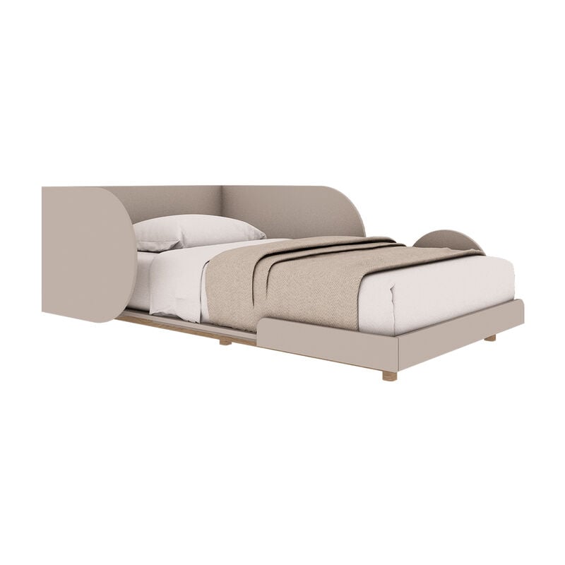 Lit évolutif 90x200 sommier inclus Wood Luck Bloom - Cachemire et Bois