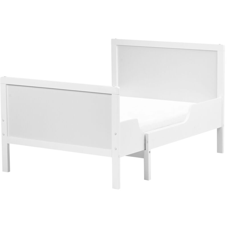 Beliani - Lit Extensible Transformable pour Enfant 90 x130/160/200 cm Sommier à Lattes Bois de Pin Blanc Montigny