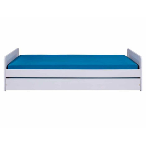 Lit Gigogne 1 Tiroir & Sommier "Manily" 90x200cm Blanc