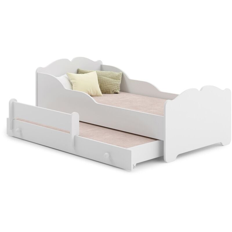 Lit gigogne blanc ARMONA - Sans graphique - 2 x 160 cm x 80 cm