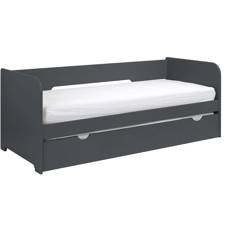 Akiten Retail - Lit gigogne Java Anthracite 80x190 cm - Anthracite