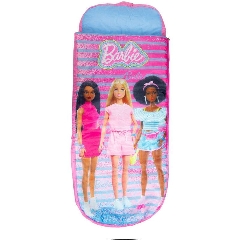 Character World - Lit gonflable 2 en 1 avec sac de couchage intégré - Barbie 3 personnages