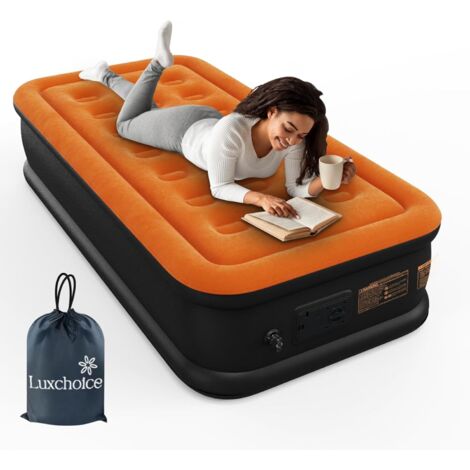 Lit Gonflable électriques 1 Personnes Matelas avec Pompe électrique intégrée pour lit d'invité Haut de Gamme Le Camping ou la Maison - 190x100x40cm