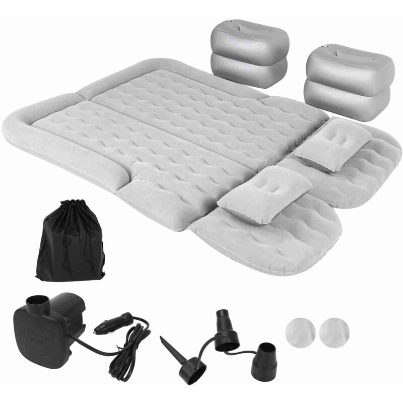 Lit gonflable pour voiture, suv, berline tout-terrain, lit de voyage à double usage, entrepôt à l'étranger, gris exclusif