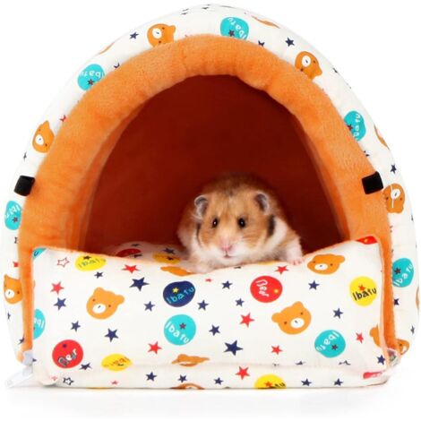 lit Hamster, Lit Lapin, Lit Cobaye Chaud Et Moelleux, Coussin Peluche Amovible, Cureuil, Furet, Lapin, Maison D'hiver Hrisson (20 X 20 Cm)