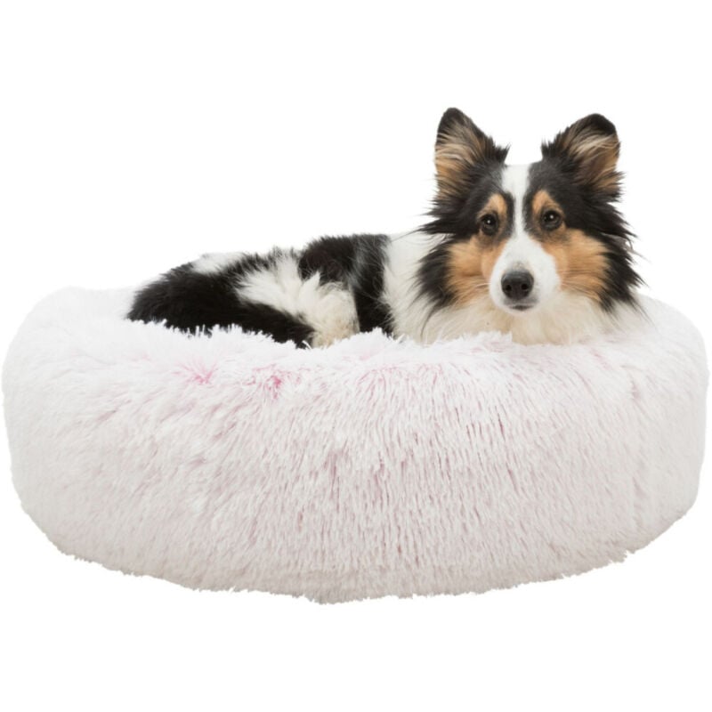 Lit Harvey rond couleur blanc rose ø 50 cm, pour chat et petit chien . - Trixie