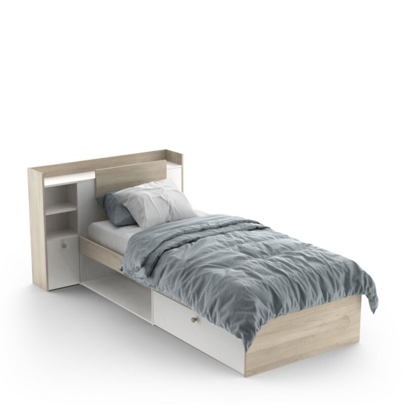 Lit juvénile fulham - Chêne Kronberg / Blanc