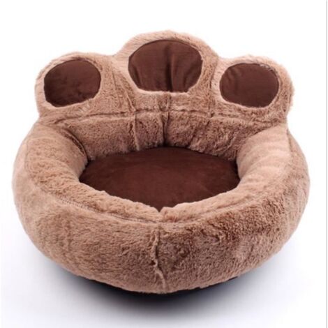 Lit Litière Panier Coussin Chat Chien en Peluche pour Animal épais Chaud pour Chiots Chaton Petits Animaux, (04KG) Marron