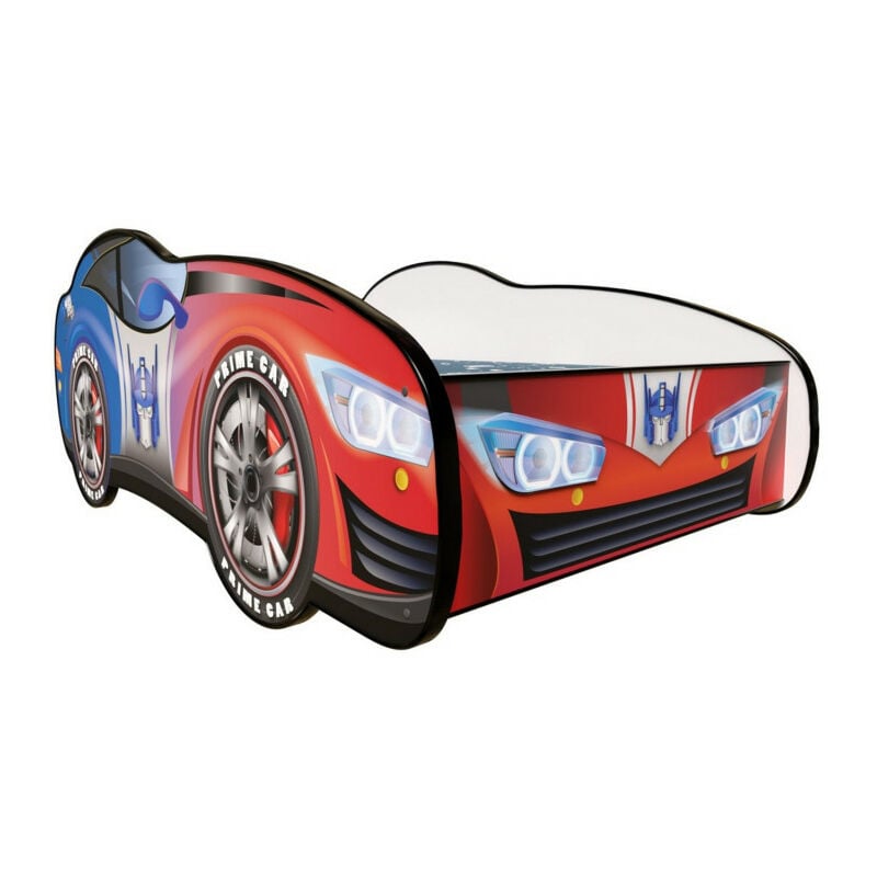 Lit + Matelas - Lit Enfant Optimus Prime Car - 140 x 70 cm