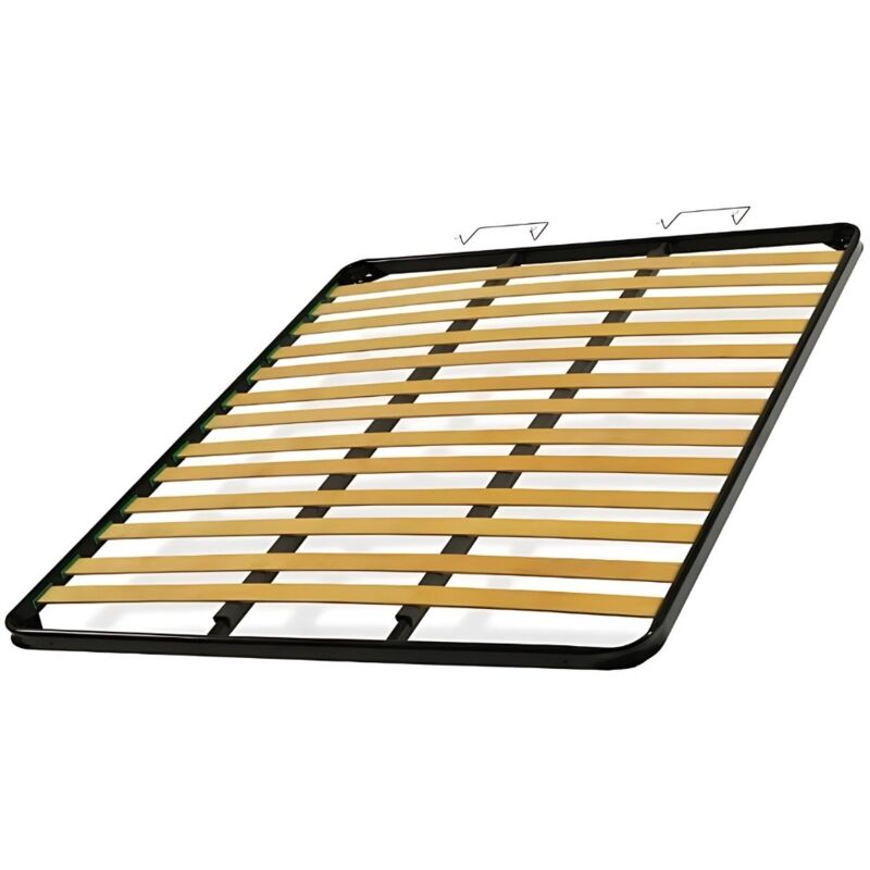 Lit matrimonial 160x190 avec barrière de matelas.