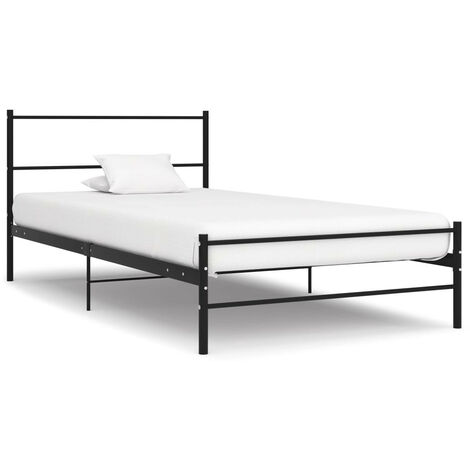 Lit métal noir Binder 90x200 cm