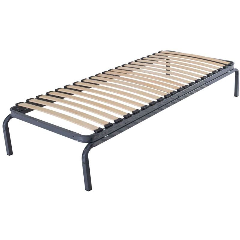Sedac - Lit métallique - 70x190 - 20 lattes bois - Made in France - Gain de place
