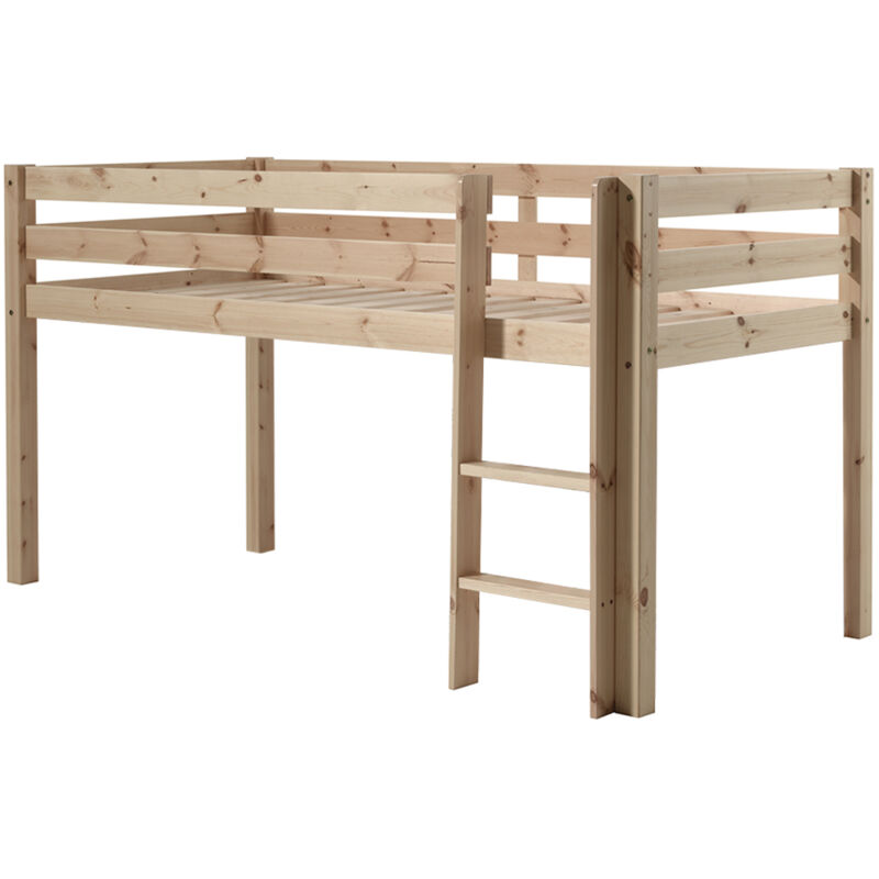 Lit Mi-Hauteur 90x200 Sommier Inclus Vipack Pino - Bois