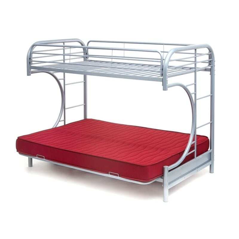 Befara - lit mezzanine canapé fantasy - Argent