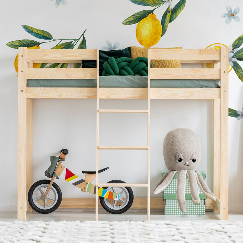 Petits-meubles - Lit mi-hauteur 70x140 sommier inclus Georges Bois