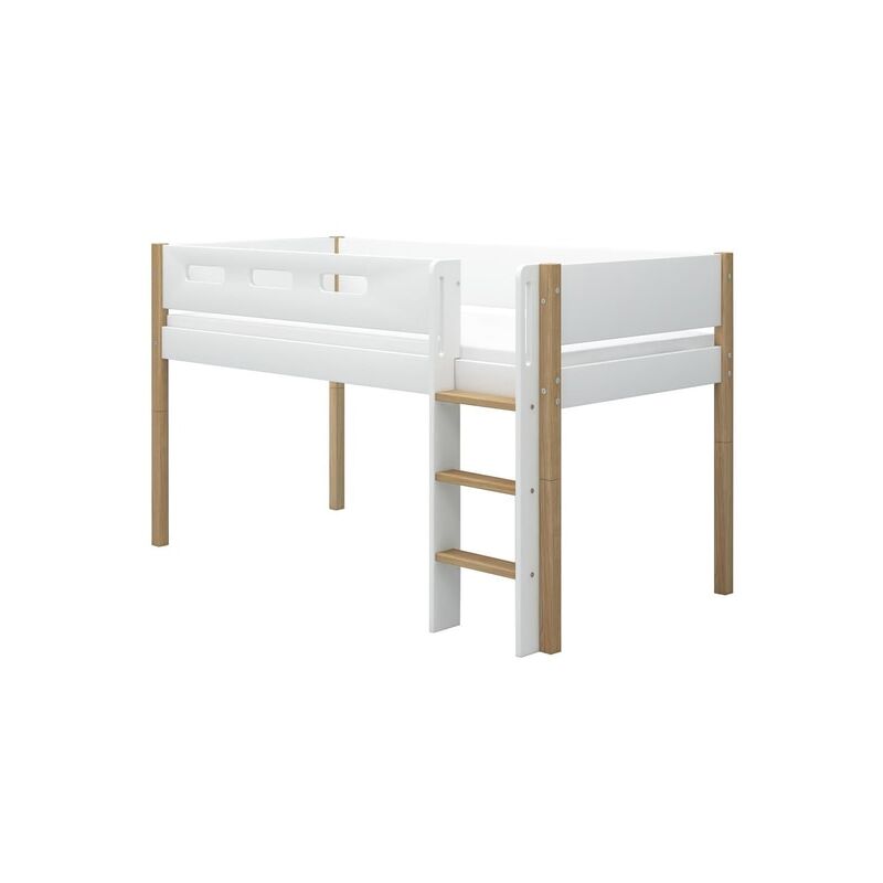 Flexa - Lit mi hauteur Lit mi-hauteur nor 90x200 échelle droite