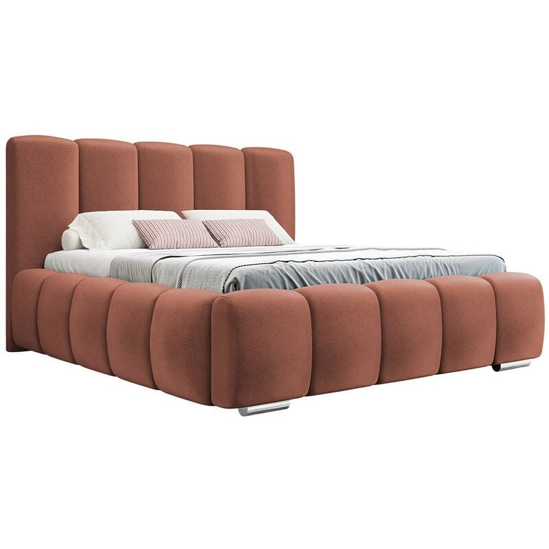 Mobilier1 - Lit TrendyNest 106, Kronos 29, Double, 140x200, Tapisserie, Sommier à lattes, 160x222x112cm