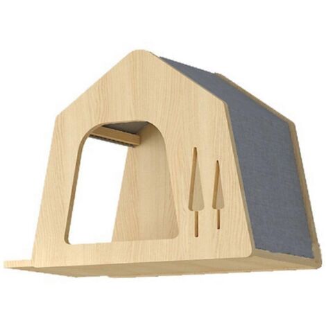 Lit mural en bois pour chat, jouet pour petit animal de compagnie A