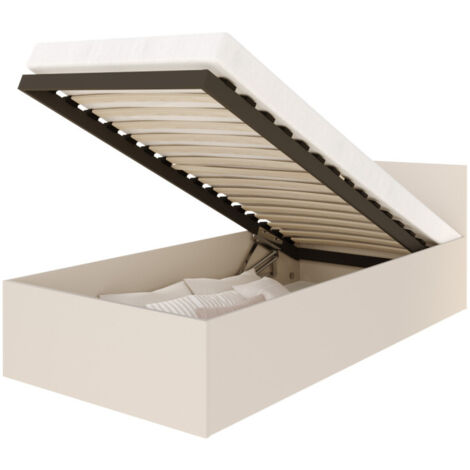 Lit Panama 90x190 + coffre - Sommier inclus Cachemire