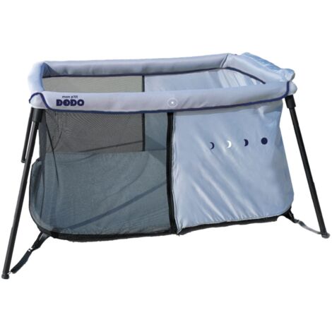 Lit parapluie bébé nomade Gris 60x120 cm