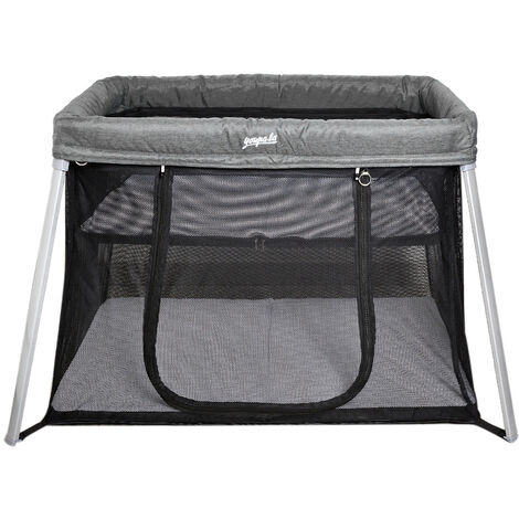 Lit parapluie de voyage pliable 2 niveaux – Aluminium et polyester – Dimensions 65x78x104 cm – Matelas inclus – Pour enfants jusqu'à 36 mois