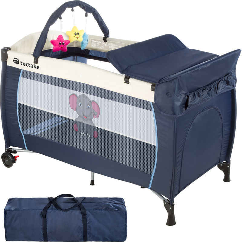 Navy Blue Mon Bebe Parc Bebe Pliable Utilisable En Lit Bebe Avec Matelas Et Sac De Transport Bebe Puericulture Lits Cages