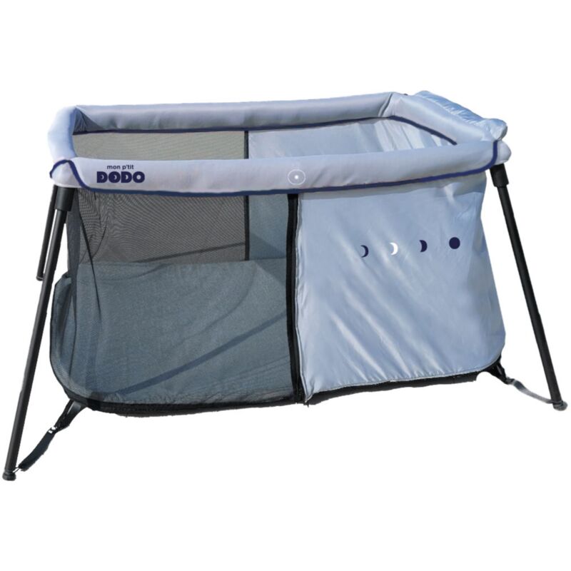 Dodo - Lit parapluie bébé nomade Gris 60x120 cm
