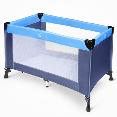 Parc Bebe Pliable Avec Matelas Et Sac De Transport 105 Cm X 105 Cm X 78 Cm Bleu