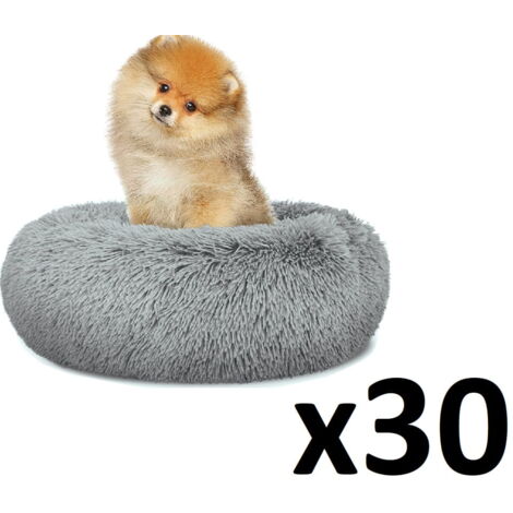Lit peluche S 40cm - gris clair x 30