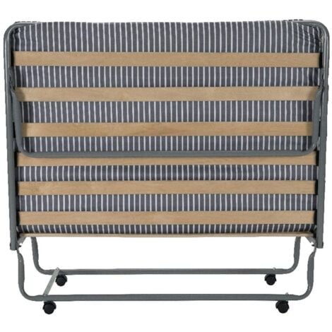 Lit pliant - 120x190 - Gain de place - 15 lattes bois Made in France - 1 / 2 personne