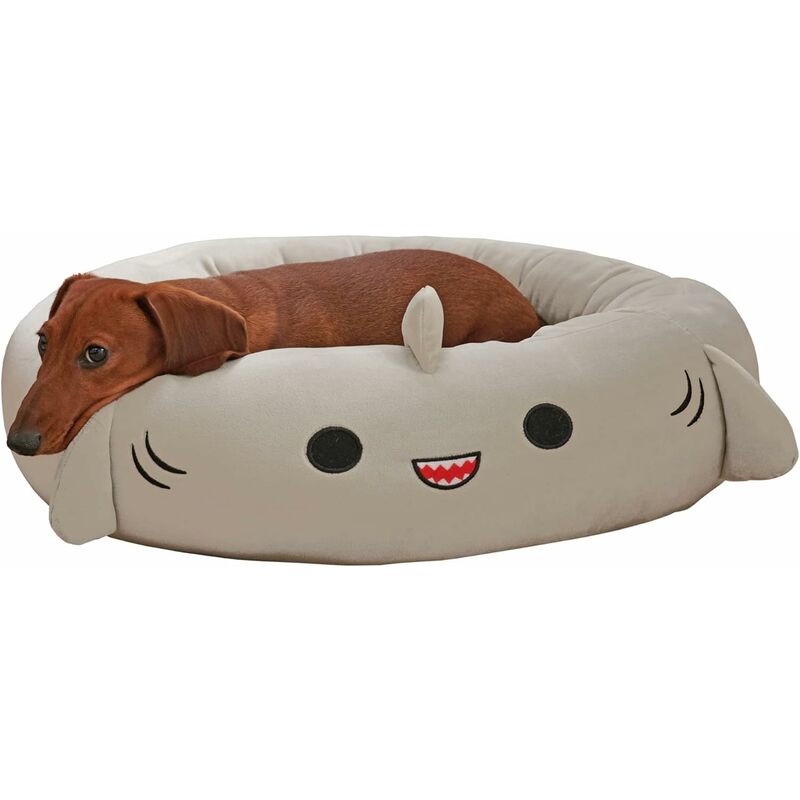 Lit pour animal de compagnie Gordon Shark de 20 po - Petit lit pour animal de compagnie en peluche super douce