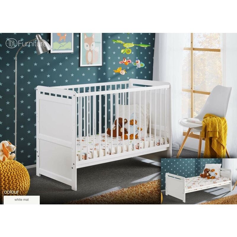 Berceau pour bébés et tout-petits 3 positions 124 x 67 x 57h cm blanc - Bim Supplies