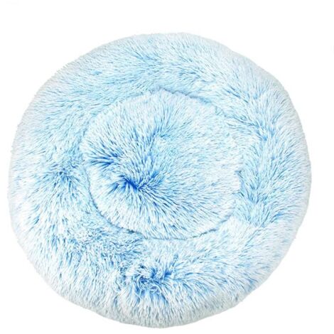 Lit pour chat, coussin moelleux, doux lavable pour chiens chats (dégradé bleu, 60 cm), Ensoleillé