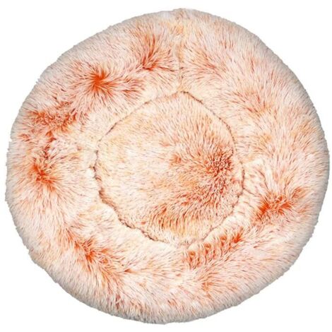 Lit pour chat, coussin moelleux, doux lavable pour chiens chats (dégradé orange, 50 cm), Ensoleillé