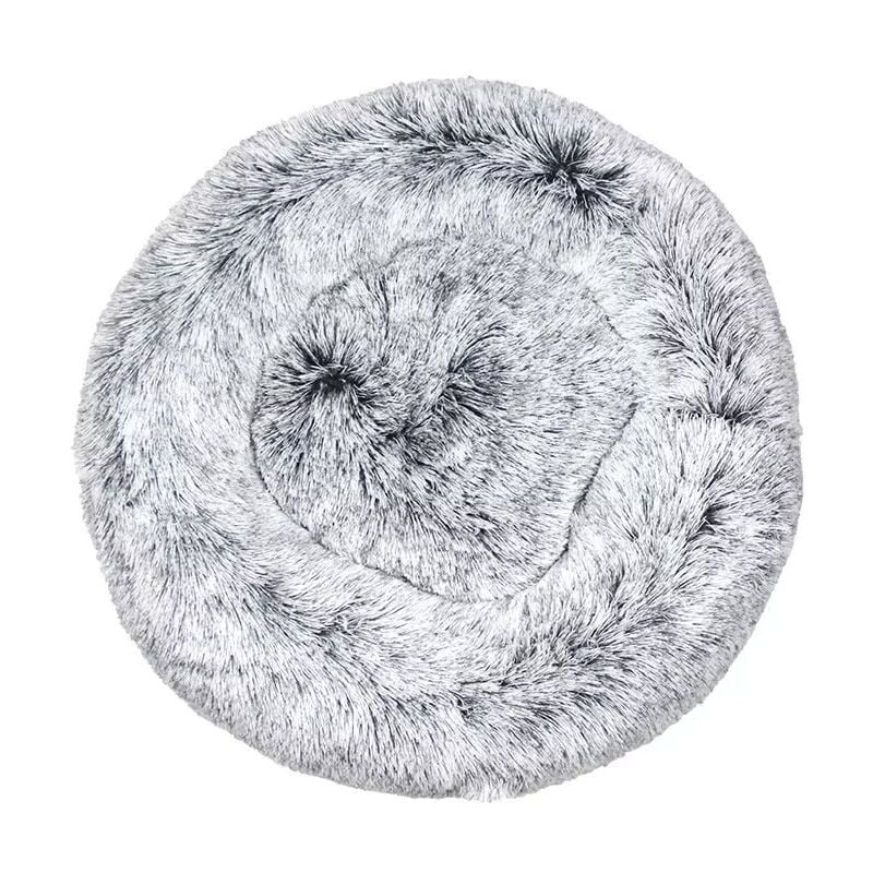 Lit pour chat, coussin moelleux, doux lavable pour chiens chats (dégradé gris, 50 cm), Ensoleillé