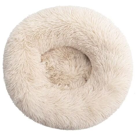 Lit pour Chat, Coussin Moelleux, Doux Lavable pour Chiens Chats (Marron Clair, 50 cm)