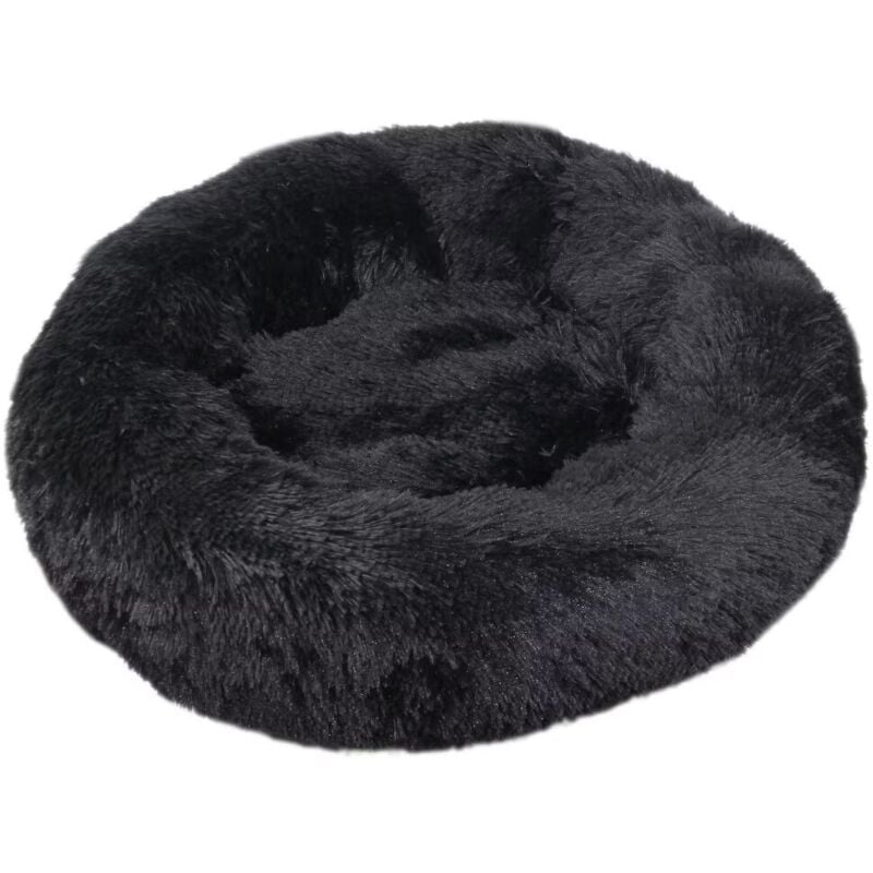 Lit pour Chat, Coussin Moelleux, Doux Lavable pour Chiens Chats (Noir, 50 cm), Ensoleillé
