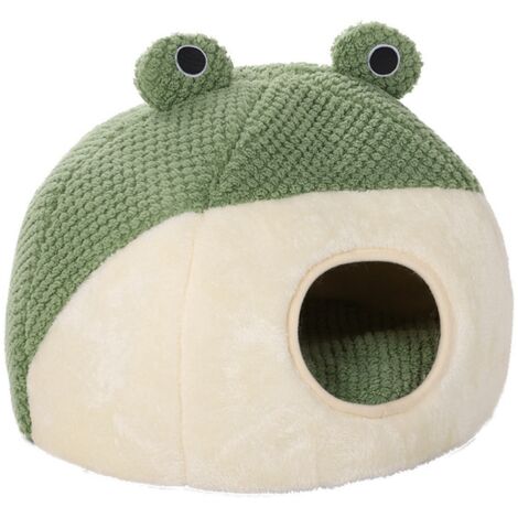 Lit pour chat en peluche ultra douce 2 en 1 pour chat d'intérieur, coussin de grotte pour soulager la pression musculaire et articulaire, design privé confortable, coussin amovible lavable, antidérapa