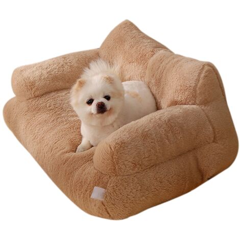 Lit pour chat en peluche ultra-douce Lits pour chiens d'intérieur pour chats Canapé Soulage la pression musculaire et articulaire Conception confortable et intime Amorti amovible Lavable Antidérapant 