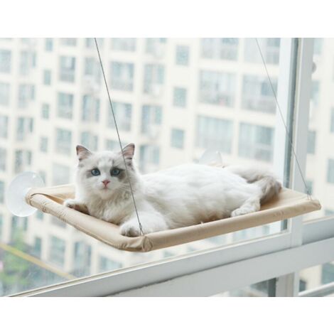 Lit pour chat : hamac fenêtre chat, kaki
