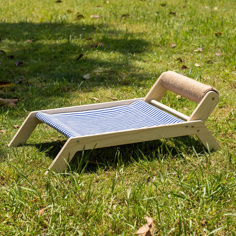 Fei Yu - Lit pour chat, lit de plage d'été, nid pour chat, cadre d'escalade pour chat, chaise longue universelle toutes saisons