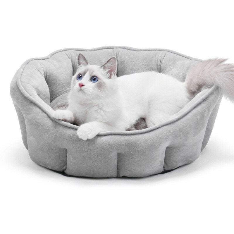 Kinsi - Lit pour chat , ressentie, épaissir, Gris, 46x46x23cm