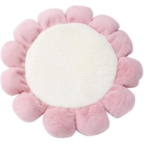 Lit pour chat rond en peluche en forme de fleur (2024) - Nid douillet et chaud pour chat - Coussin moelleux pour chiot - Panier pour chat