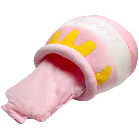 Lit pour Chats en Forme de Pot de Miel Mignon et Confortable Lit Doux Multifonctionnel Detachable Convient aux petits chats et chiens Jaune