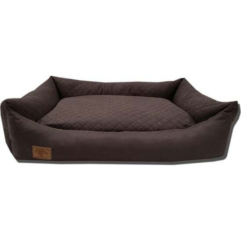 Lit pour chien - 100 x 70 cm - housse lavable - imperméable - lit pour chien - coussin - marron