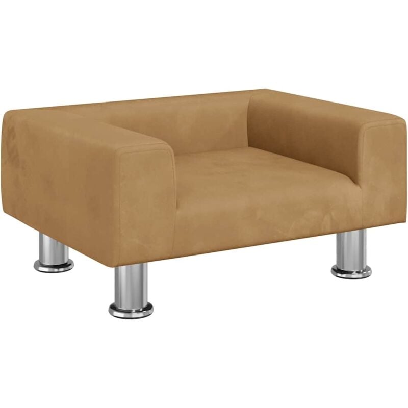 Lit pour chien marron 50x40x26,5 cm velours Vidaxl