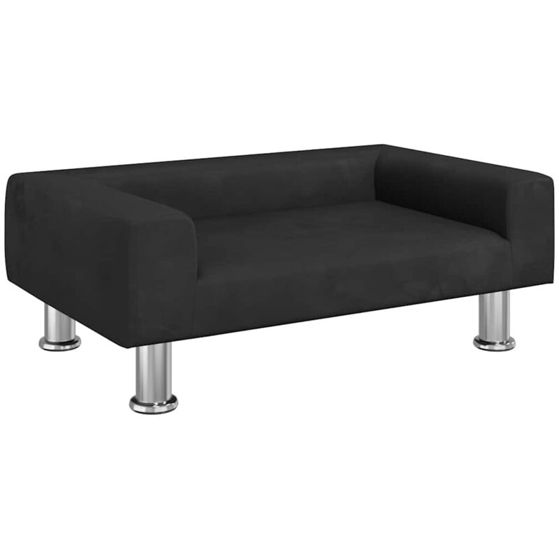 Lit pour chien noir 70x45x26,5 cm velours Vidaxl