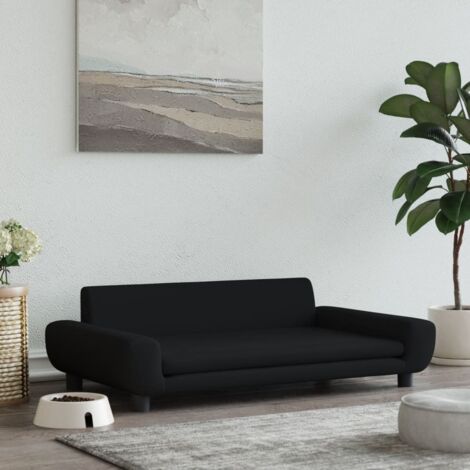 Lit pour chien Canapé chien  design scandinave noir 100x54x33 cm velours 56253